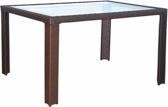 TAVOLO Malaga in polyrattan 90 x 150 cm