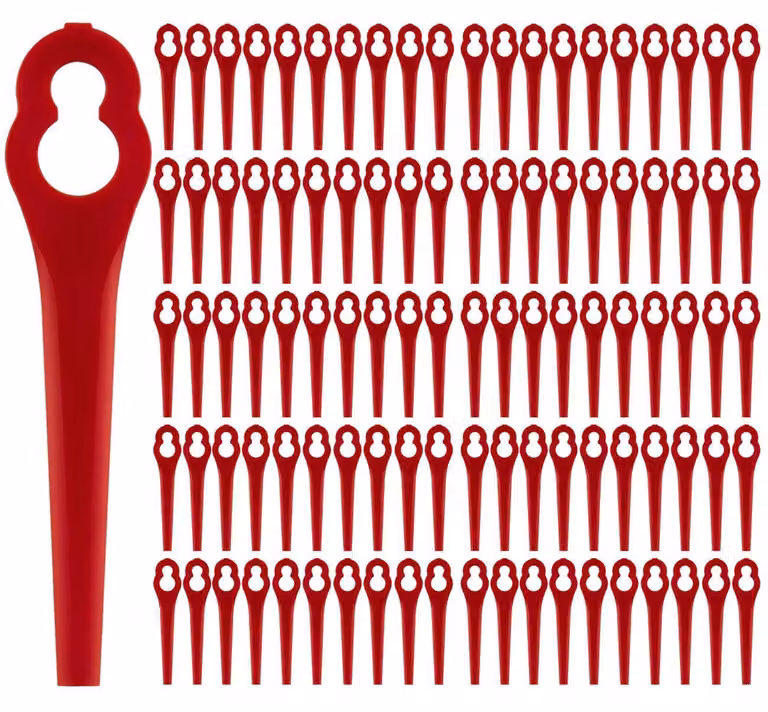 Solidchoice - 100 lamine di ricambio in plastica per tagliaerba