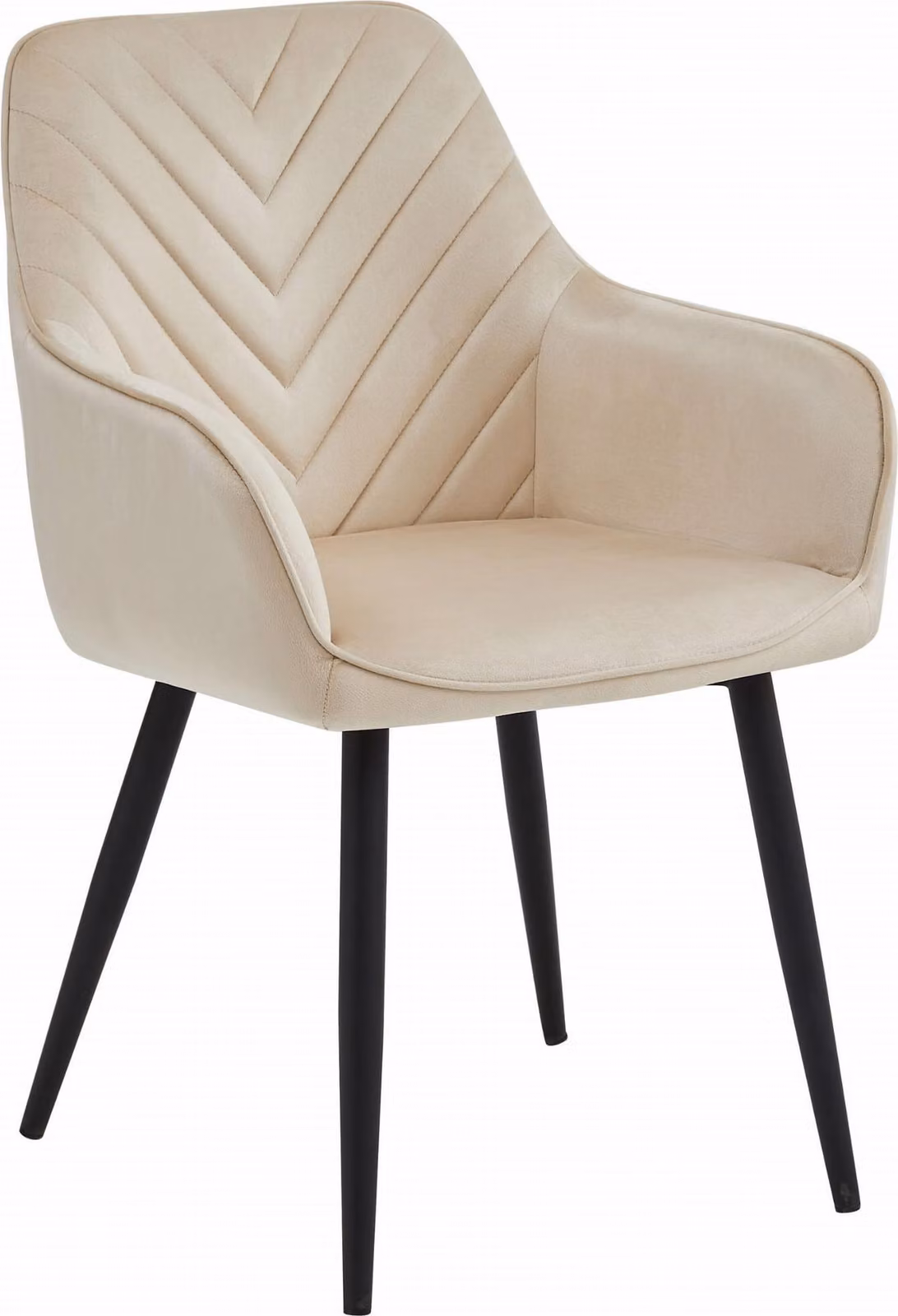Sedia NANA - velluto beige / gambe nere x 1