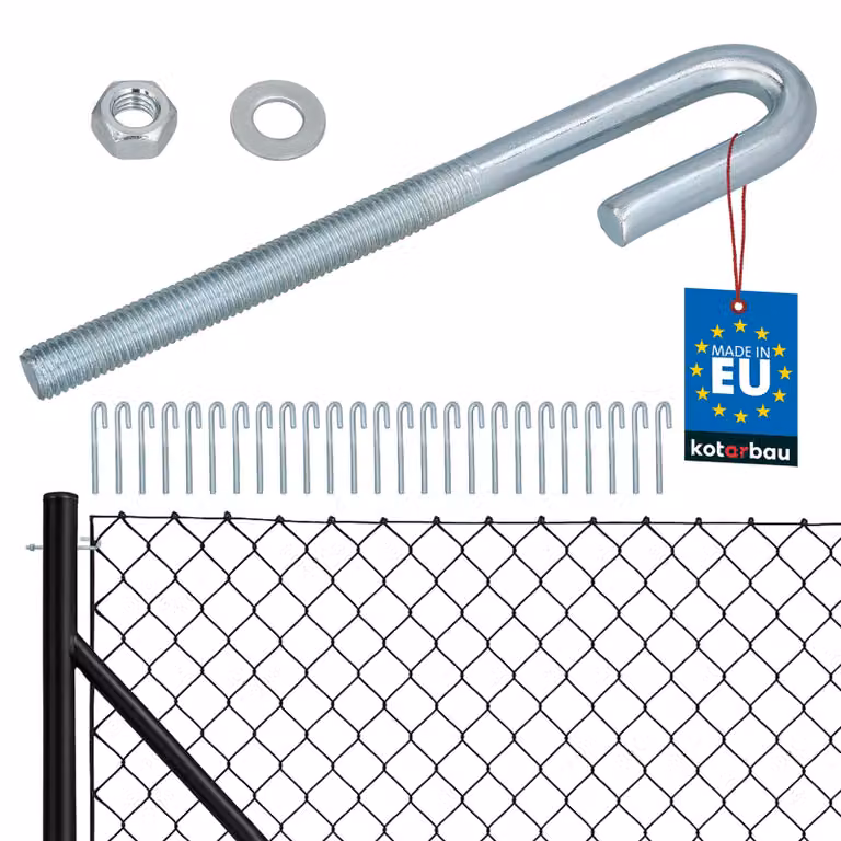 KOTARBAU® 25 Pezzi Tendifilo per Recinzione M10 Tenditore Filo Tendicavo per Filo Acciaio Tendifilo Aperto Gancio a Vite con Dado e Rondella Argento