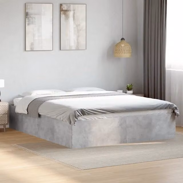 Giroletto vidaXL in legno multistrato grigio, L/P/H: 203 x 153 x 35 cm – 1