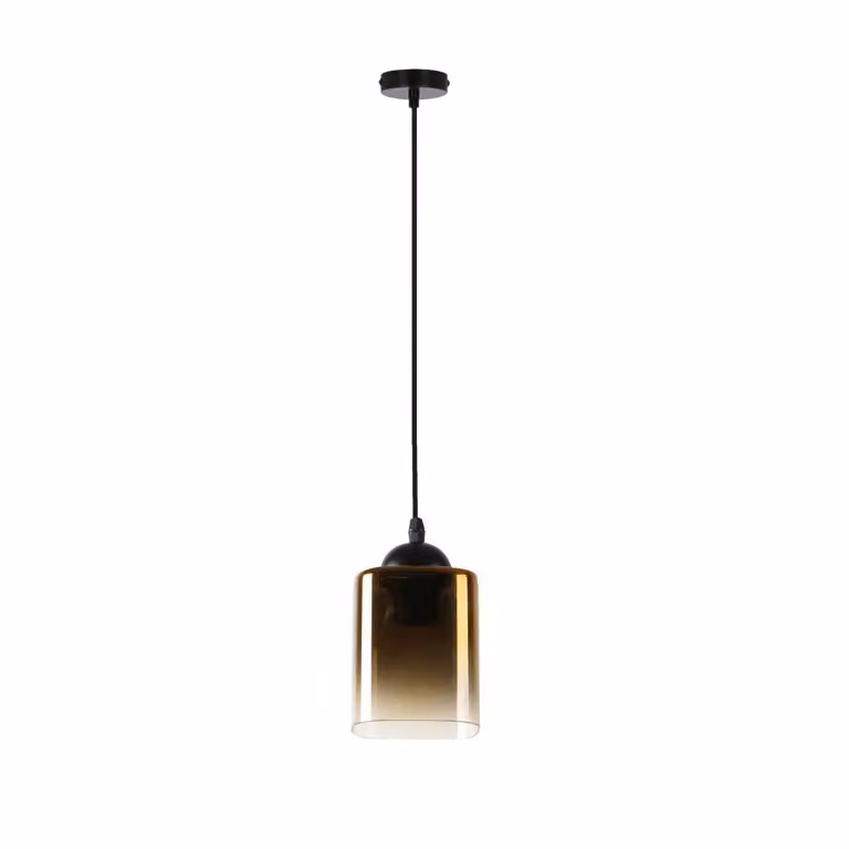 Lampada a sospensione SERENA - 1xE27, 40W, nero / oro