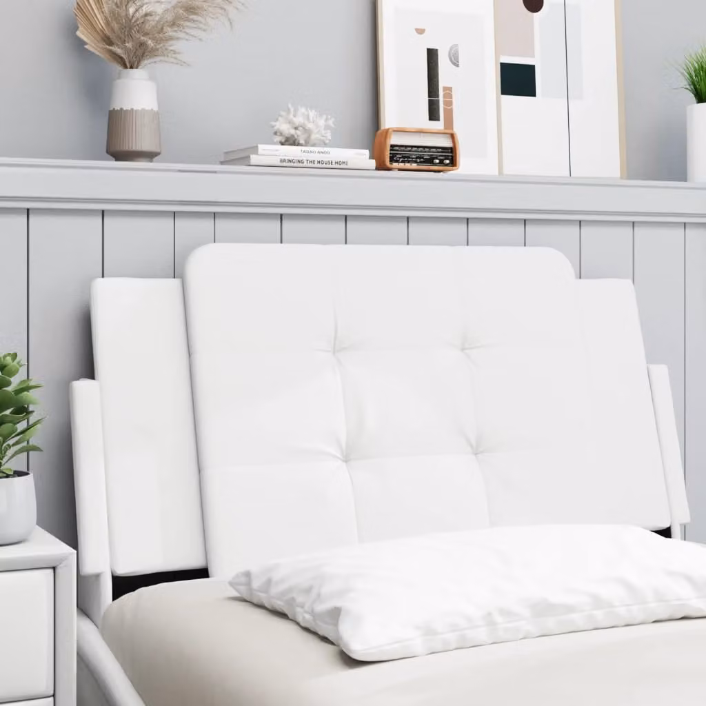 vidaXL Cuscino Testiera Zadar Bianco in Similpelle, L: 100 cm