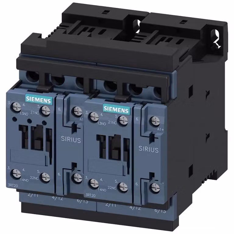 Combinazione di invertitori Siemens con I/O-Link, AC3, 7,5 kW/400 V, 24 V CC a 3 poli, S0 3RA23258XE301BB4