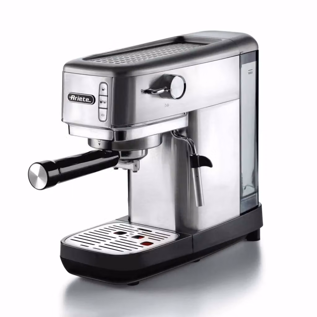 Macchina da caffè espresso Ariete Slim Metal, compatibile con caffè macinato e cialde ESE, 1300W, 15 bar, serbatoio da 1,1 l, colore Silver – 2
