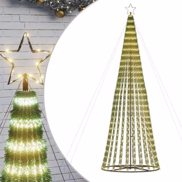 Albero di Natale a LED-Decorazioni natalizie 688 LED Bianco Caldo 300 cm