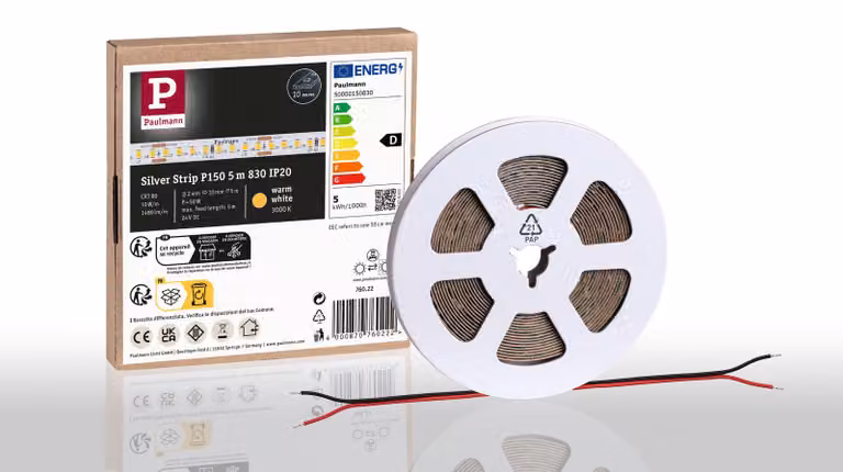 Paulmann Pro Strip, striscia LED, colore argento, modello P150, temperatura di colore 830