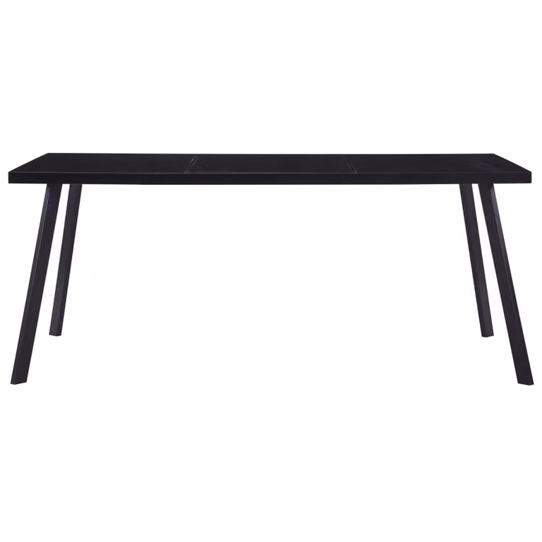 vidaXL Tavolo da pranzo nero 160 x 80 x 75 cm in vetro temperato