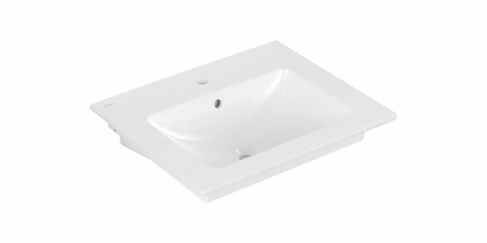 Villeroy & Boch Venticello lavabo, 1 trou pour robinet, avec trop-plein, côté inférieur poncé, 600x500mm, 4124G6R1, 4124G6R1