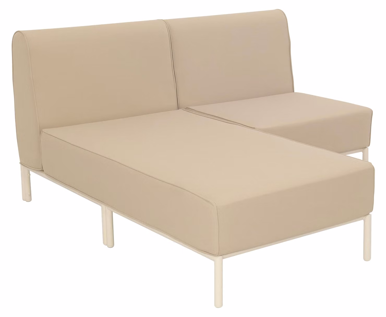 Set modulare di mobili da giardino bassi 2 posti beige - Oviala Patio