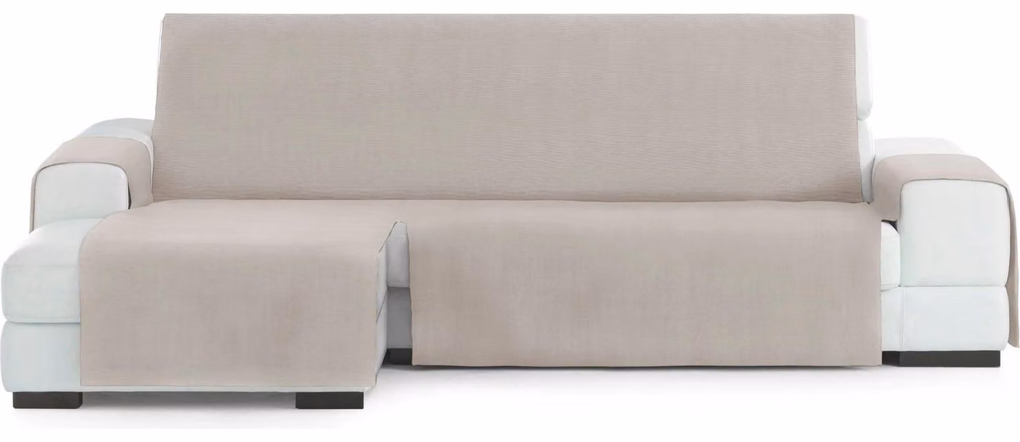 Copertura elastica per divano, adatta a chaise longue, con cinghie regolabili