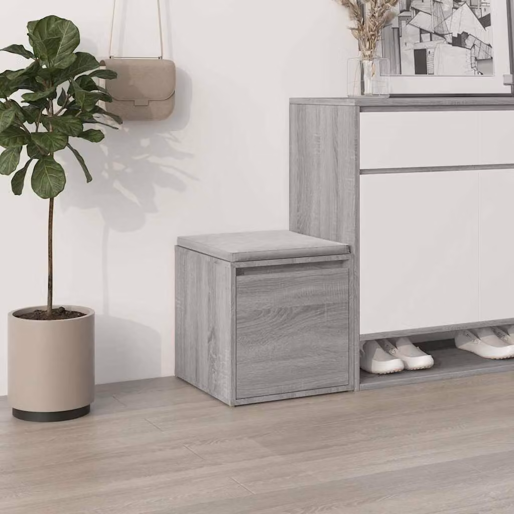 Cassetto Contenitore vidaXL Grigio Sonoma in Multistrato e MDF L/P/H: 40,5 x 40 x 40 cm