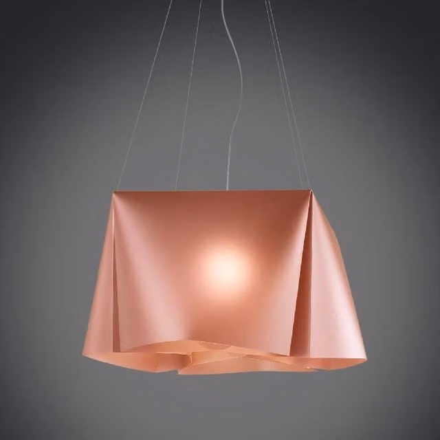 Lampadario a sospensione cinque luci luci WANDA in Polilux Rame diametro 59x h31 cm