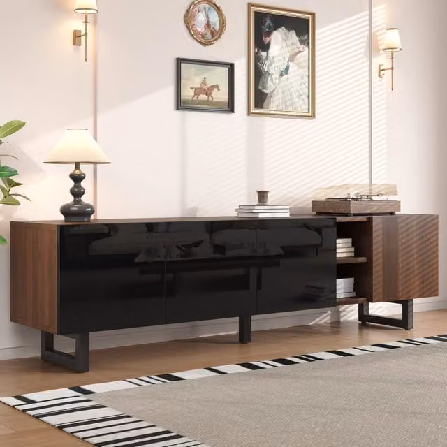 Mobile TV a 4 Ante in Legno Vintage ¨C MINIMAL ¨C 180x38x50 cm