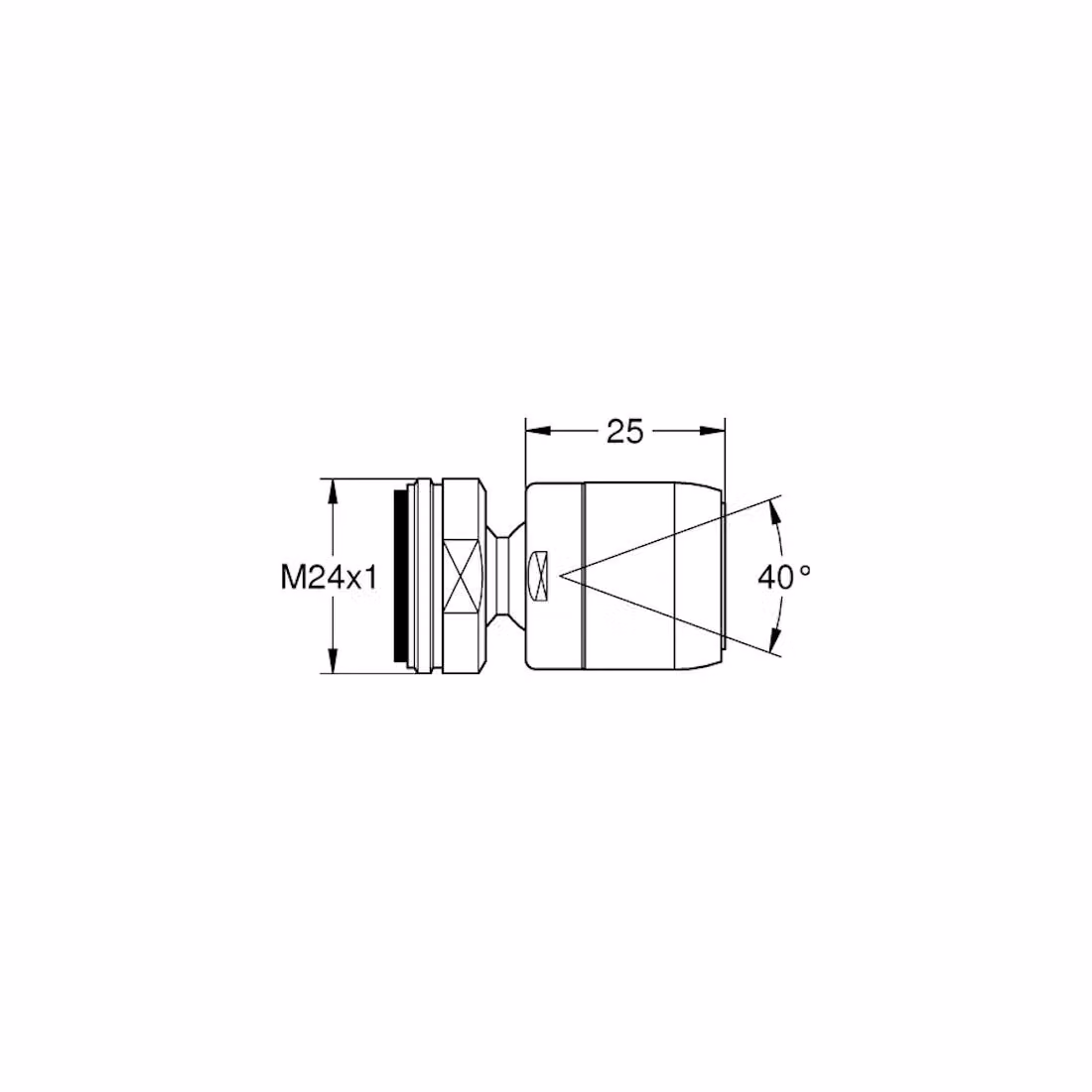 Giunto sferico Grohe M24x1 per miscelatore bidet cromo - 13915000