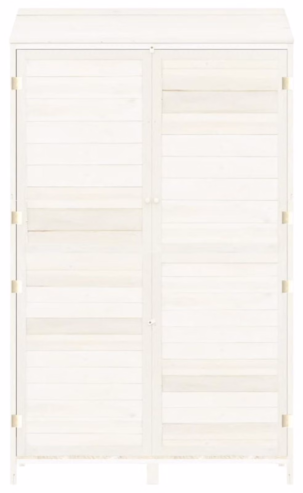 Casetta da giardino in legno bianca - 102 x 52 x 174,5 cm - Realizzata in legno di abete massello - Robusta e pratica