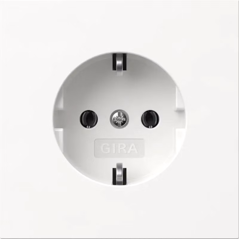 Presa SCHUKO Gira senza coperchio Interruttore a superficie bianco puro 446670
