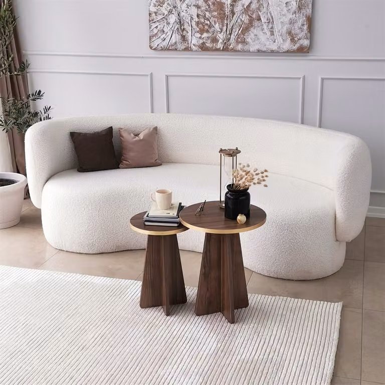 Skye Decor, Fungo 2 - Oro, Noce, Tavolini, Oro, 40 x 50 x 40 cm