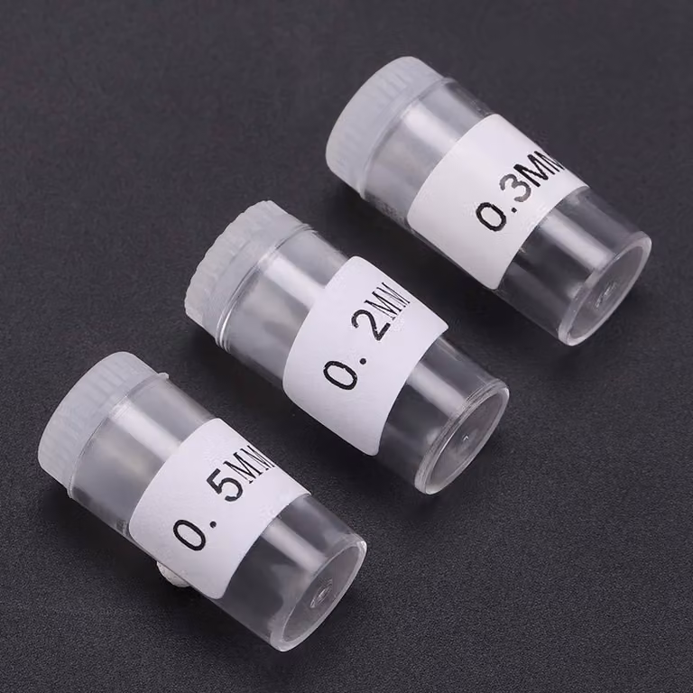Ricambi per aerografo - 3 pezzi: ugelli e aghi da 0,2 mm, 0,3 mm e 0,5 mm