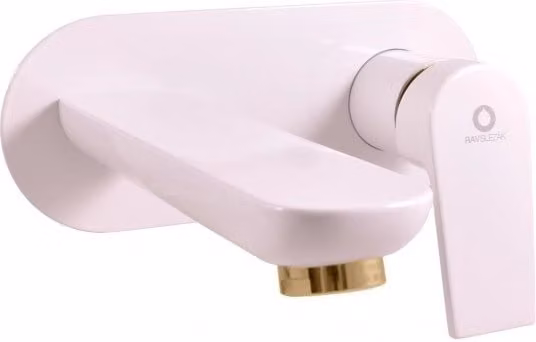 Miscelatore lavabo a parete COLORADO in ottone bianco-oro