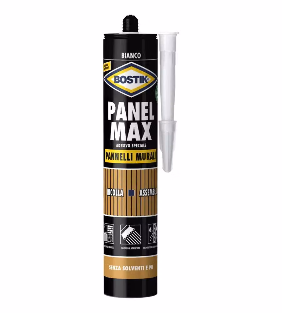 Bostik Adesivo Colla Panel Max Bianco 425g a base acquosa senza solventi