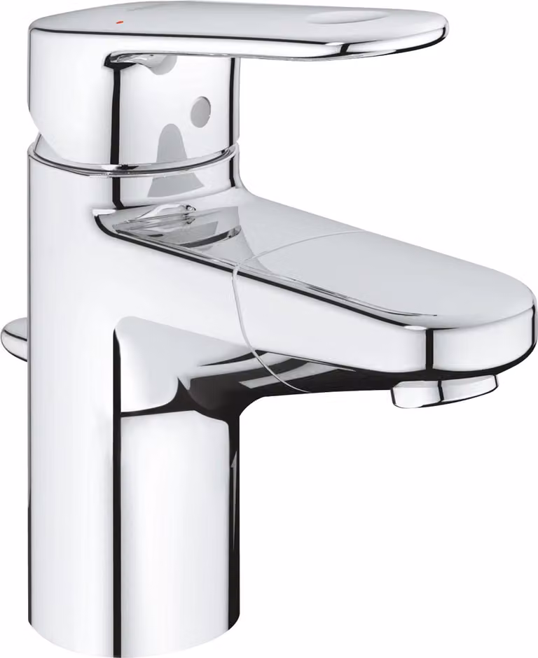 GROHE Einhandmischer Waschtisch Europlus Zugstangen-Ablaufgarnitur und herausziehbarer Brause, verchromt
