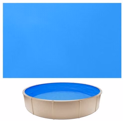 Liner per piscina rotonda VEVOR in vinile blu con bordo sovrapposto, Diametro: 360 cm, Altezza: 90 cm