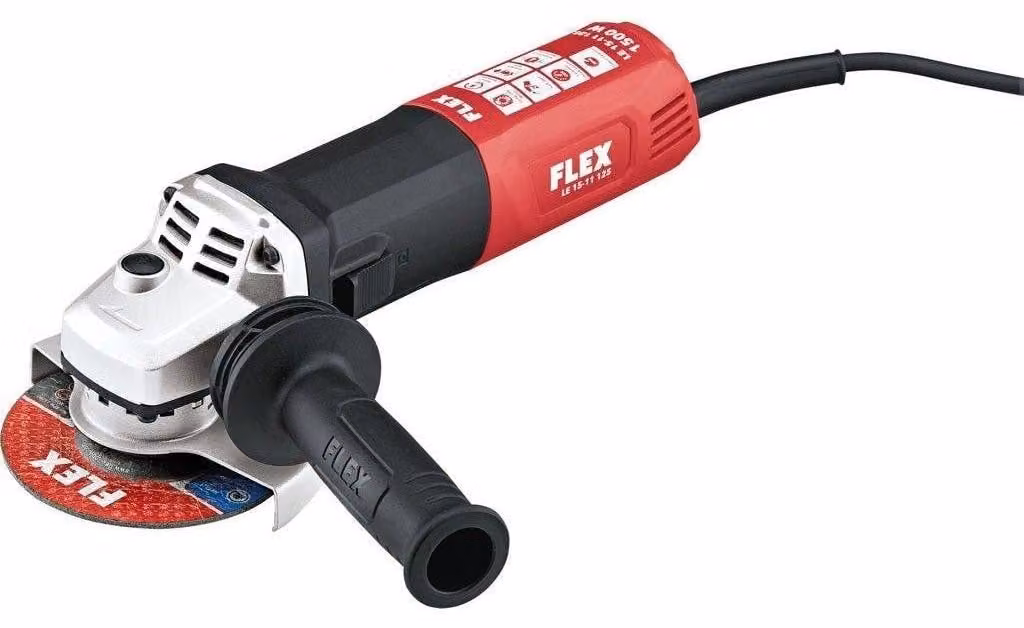 Smerigliatrice angolare 1500 W - 125 mm - Velocità variabile - Rosso e nero