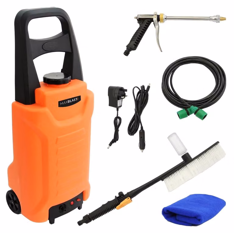 Idropulitrice con serbatoio acqua da 30 litri - Tubo da 7 metri - Modello con carrello - Ideale per giardino e terrazzo