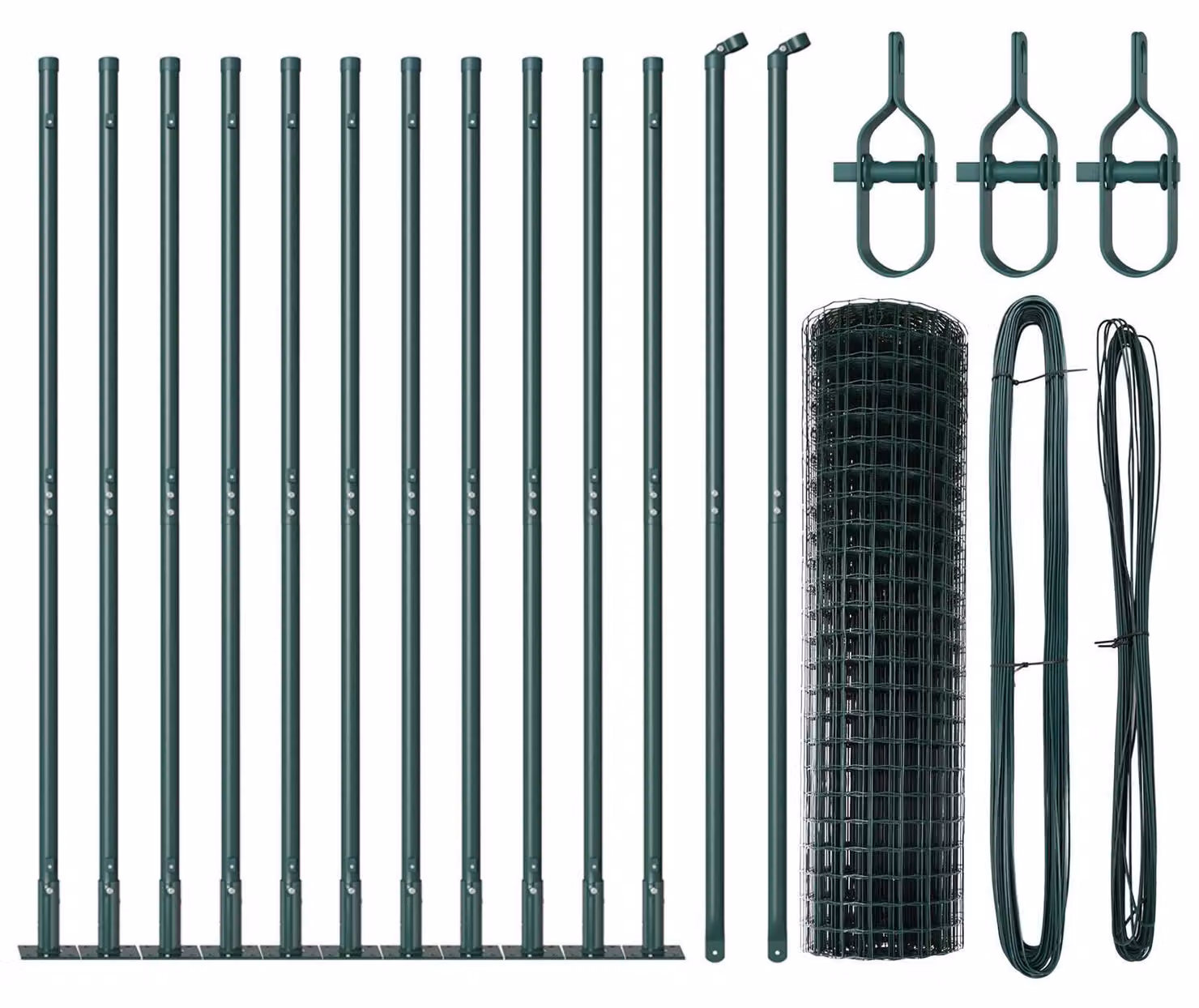 Recinzione per giardino, verde - Acciaio rivestito in PVC, 25 x 1 metro - Resistente agli agenti atmosferici - Rete metallica