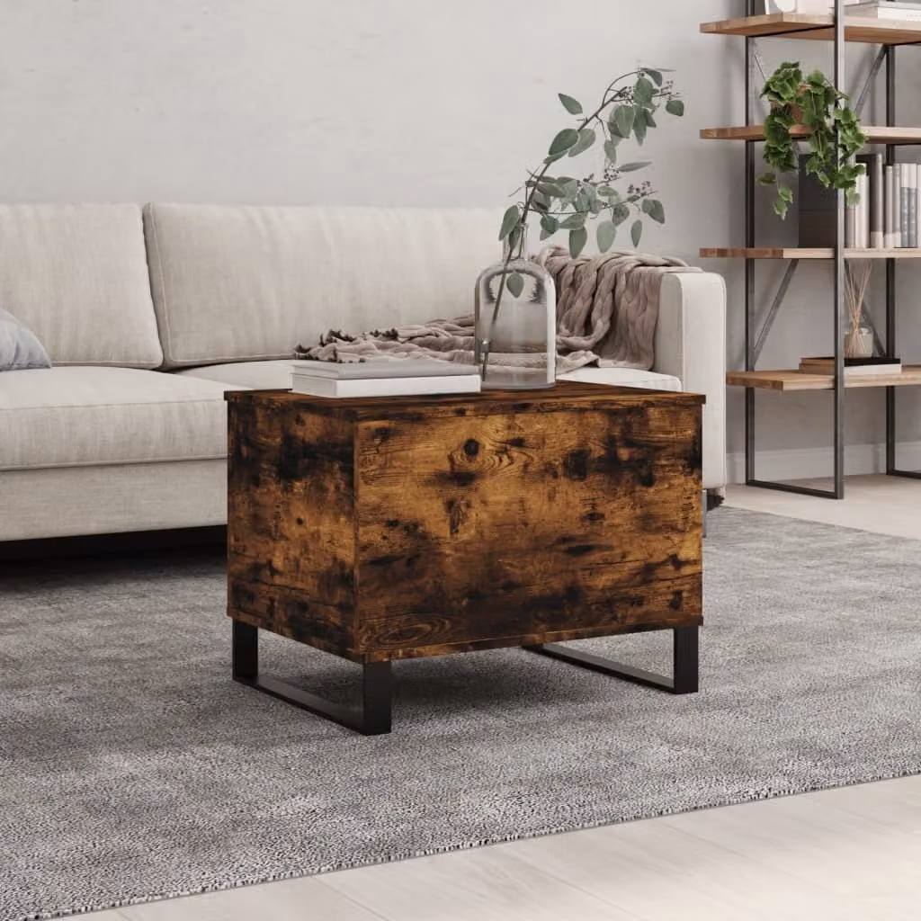 Maison Exclusive - Tavolino in rovere affumicato 60x44,5x45 cm Materiale ligneo