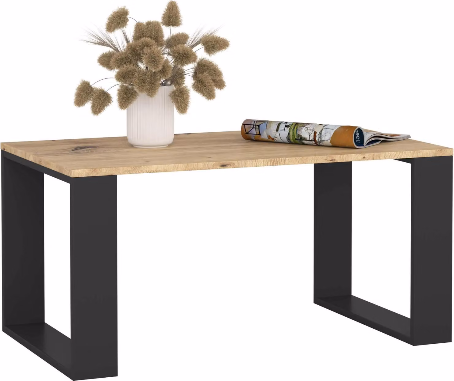 Akord Tavolino Da Salotto Nox Rovere Artigianale/Nero 92X53X45 Cm