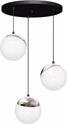Plafoniera Sfera luce a sospensione nera Plafoniera