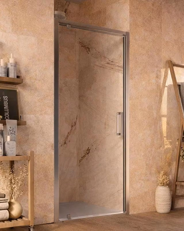 Box doccia 70 cm nicchia Marsiglia un battente reversibile H 195 cromo