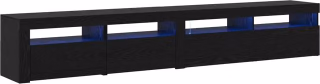 Mobile TV 2 pz | Armadietto TV | Mobile Porta TV Rovere Nero 240 x 35 x 40 cm Legno multistrato