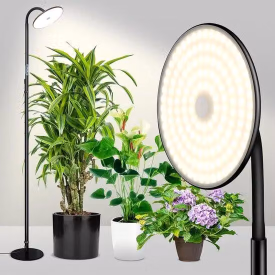 Lampada da terra Ibenzoa® – Altezza 193 cm – 40 W, 3500 lm, dimmerabile, temperatura di colore regolabile da 2300 a 6500 K, collo flessibile a cigno, telecomando, lampada da lettura per soggiorno e ufficio