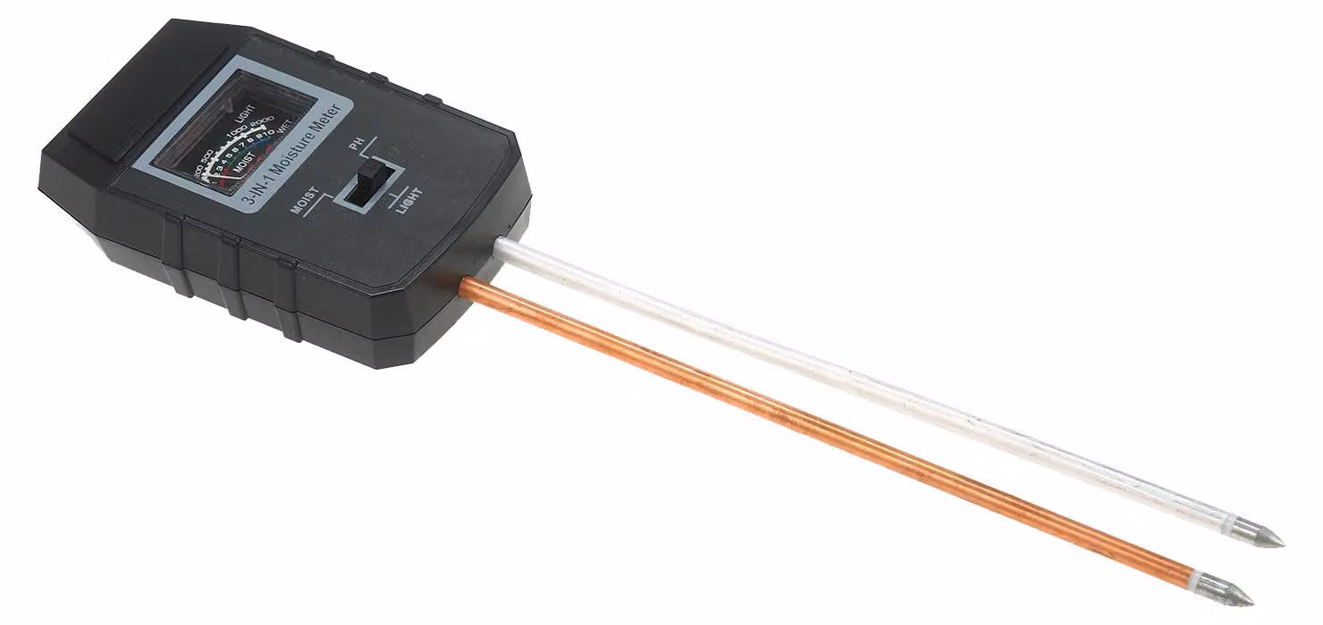 Misuratore 3-in-1 per pH del terreno, luce e umidità, kit di test per interni ed esterni, giardino, prato, fattoria, non richiede batterie