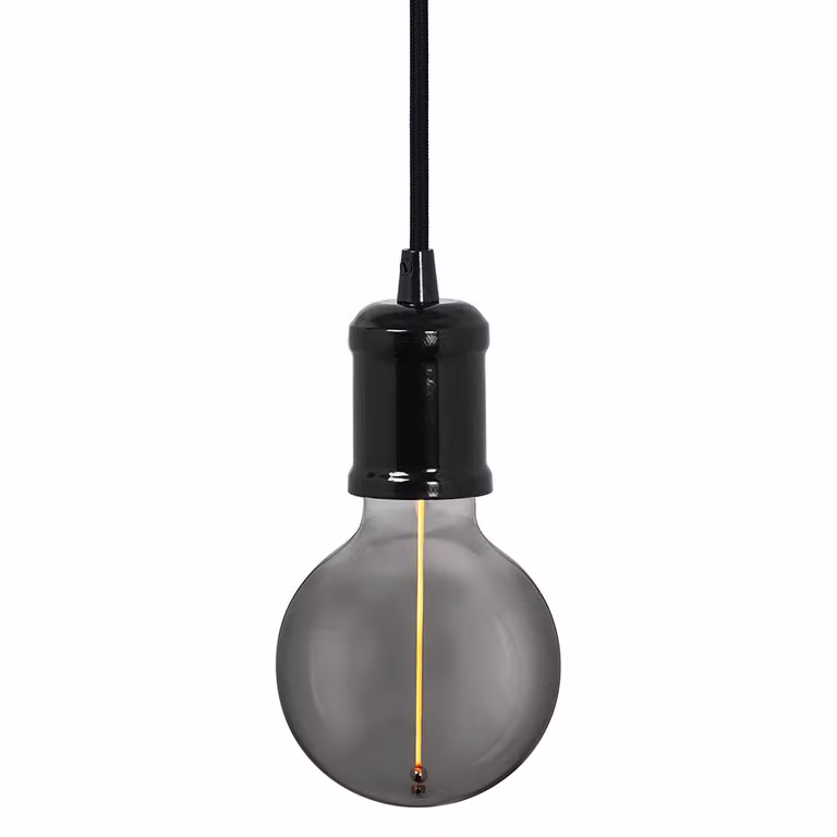 LEDVANCE Vintage 1906 BOBBIN E27 lampada a sospensione, nero, max. 25W (LED 15W), base E27, baldacchino rotondo, lampada a sospensione per interni, combinazione con 1906 Vintage o lampade smart