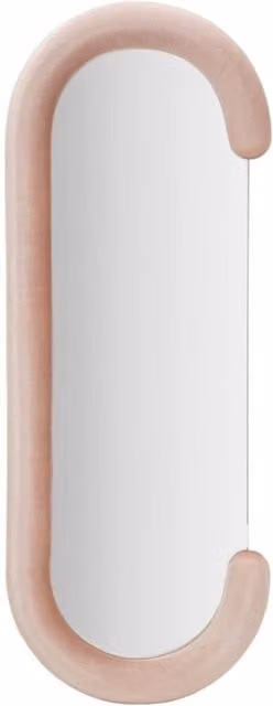 Specchio da parete Chantal XL Vikasa Home con cornice in velluto rosa, L: 160 cm, H: 60 cm, P: 7 cm