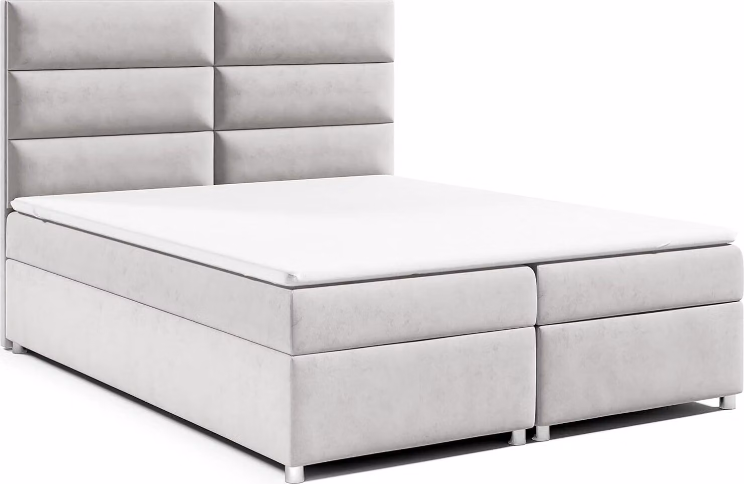 Best for Home Letto boxspring con contenitore Trinity K-4 Materasso a molle Bonell incl. topper, con consegna 180x200-argento