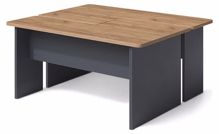 Set di tavolini Vicco Duvo Rovere dorato/Antracite 135 x 50 cm Set di 2, Model 61305