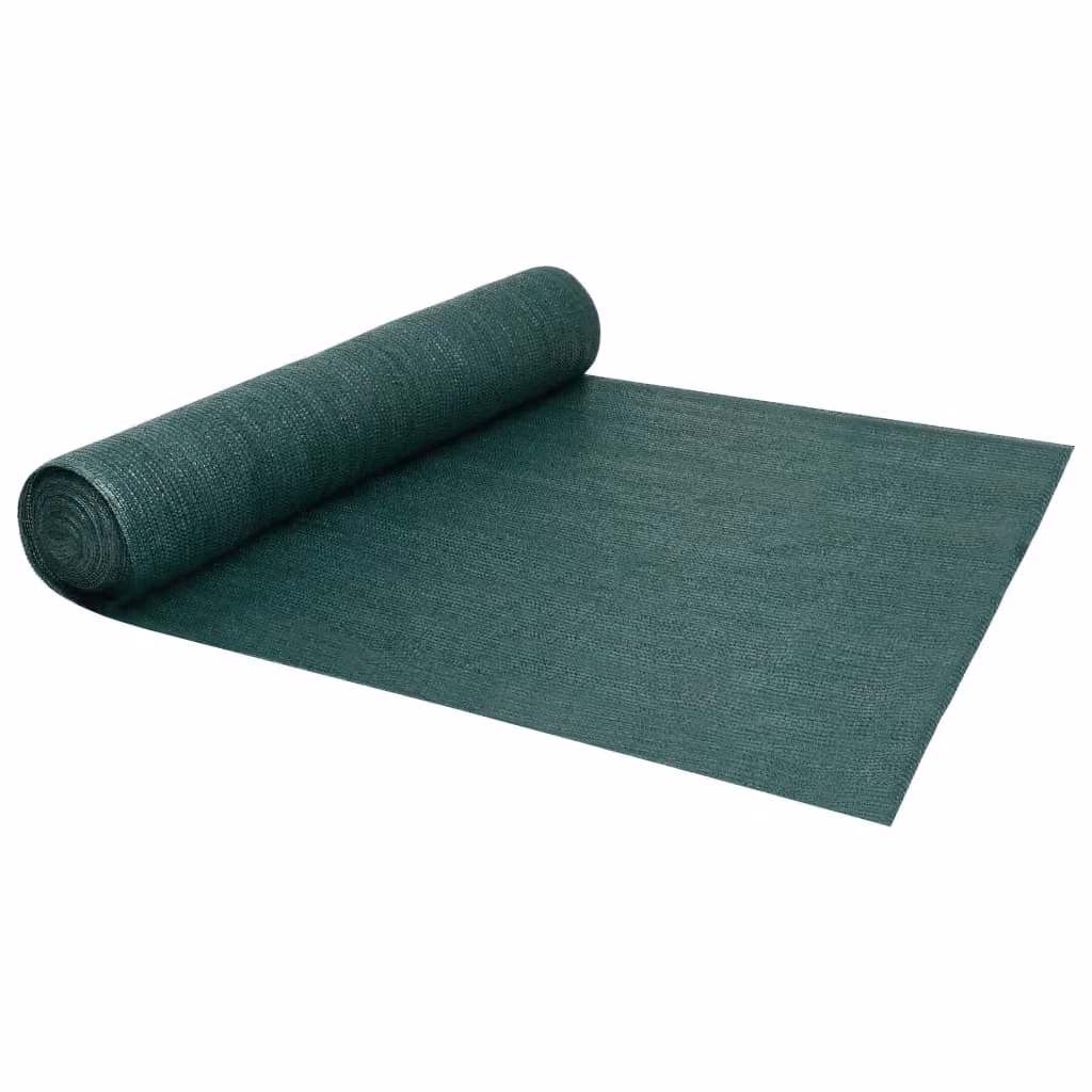 The Living Store Schermo di recinzione verde 1,5x25 m HDPE 195 g/m²