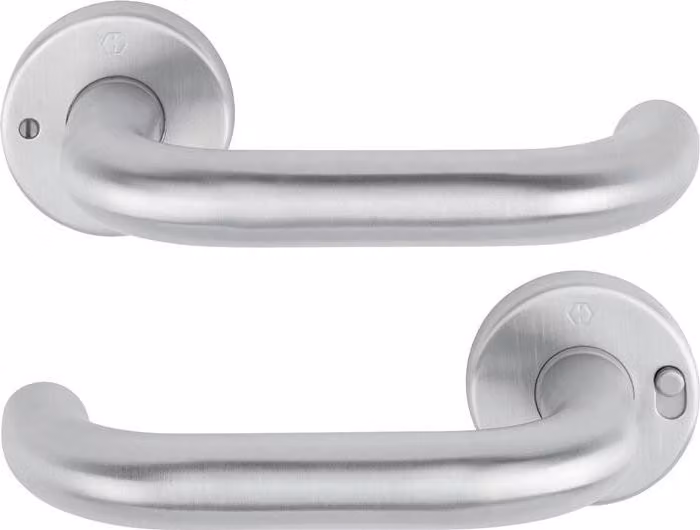 Set maniglia Paris E138Z/42VR acciaio inox F69 rotondo DIN sinistro D/D