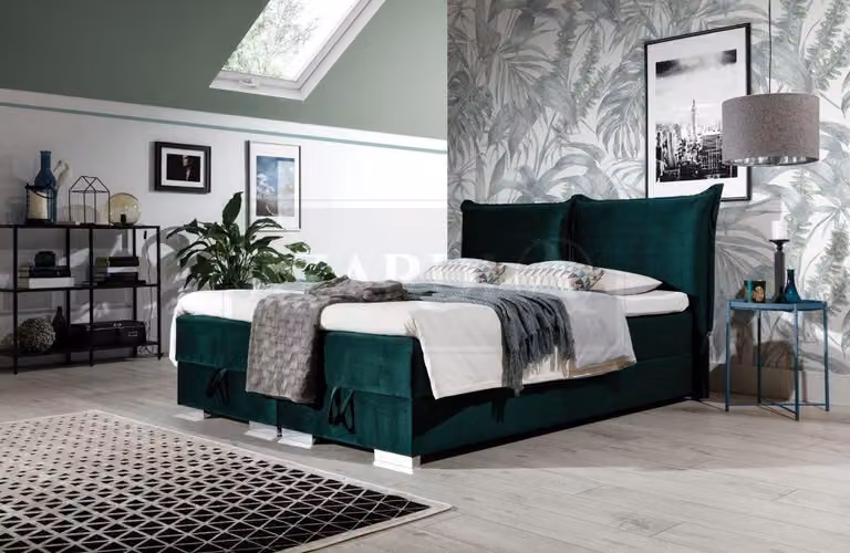 Boxspring Betten Bett Polster Kunstleder Designer Hotel Doppel Luxus Design