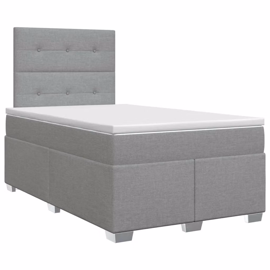 Letto box spring con materasso ibrido vidaXL Grigio e Bianco L/P: 120 x 200 cm – 2