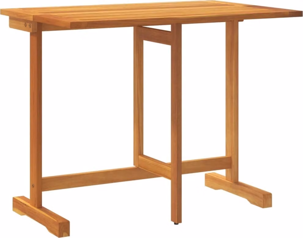 Tavolo da Balcone Pieghevole 90x60x72 cm Legno Massello Acacia