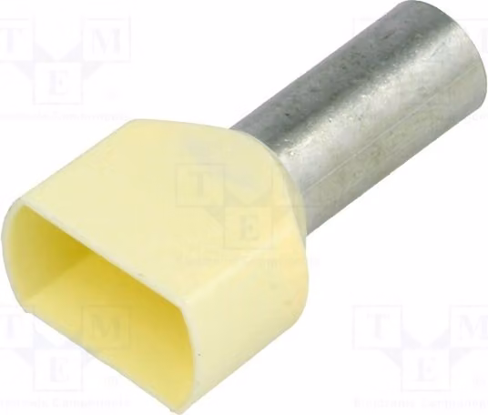 5 connettori a crimpare: terminale con guaina da 14 mm, rame, sezione 10 mm², isolato, stagnato due volte, modello BM 00562, marca Bootlac