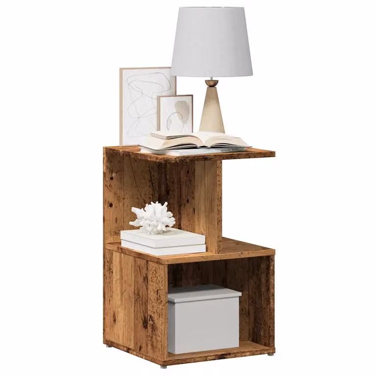 Set di 2 comodini moderni vidaXL in legno multistrato color marrone, L/P/H: 35 x 35 x 55 cm