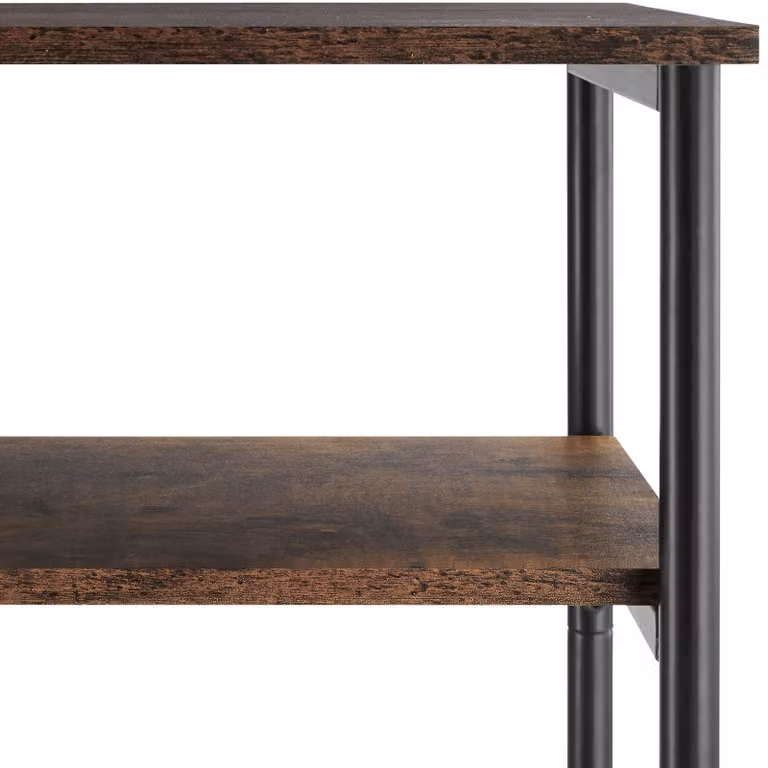 Tavolino Memphis tectake in stile industriale marrone con finitura opaca, L/P/H: 34 x 25 x 59 cm
