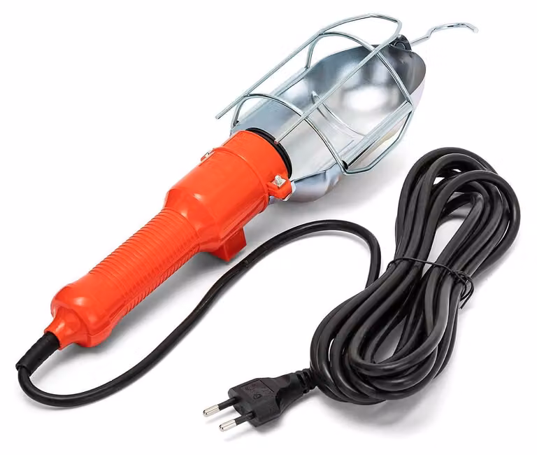 Lampada da lavoro con cavo in PVC da 10 metri e struttura in metallo